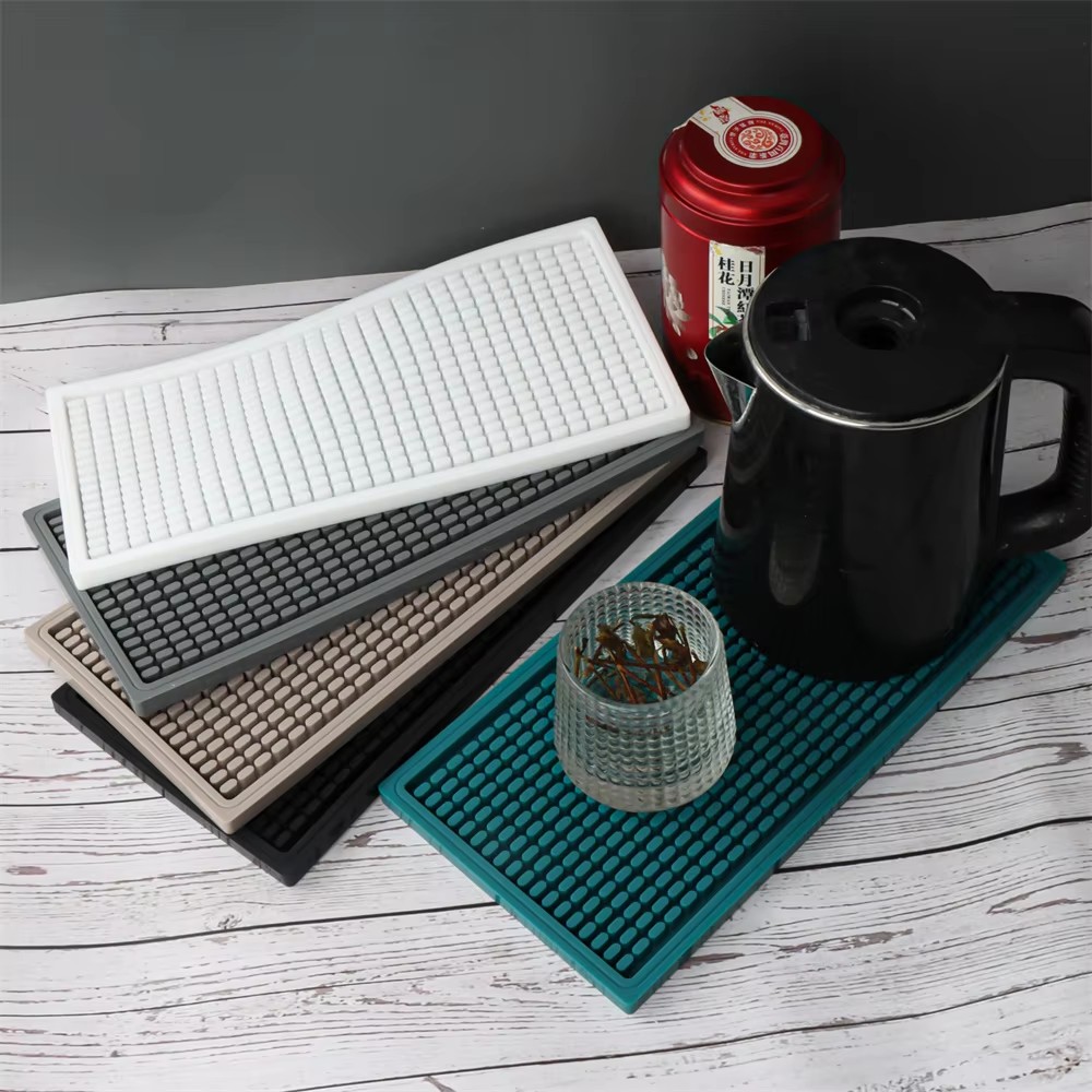 Coffee Equipment Tray - حصيرة سيليكون لطاولة القهوة، صينية مطاطية