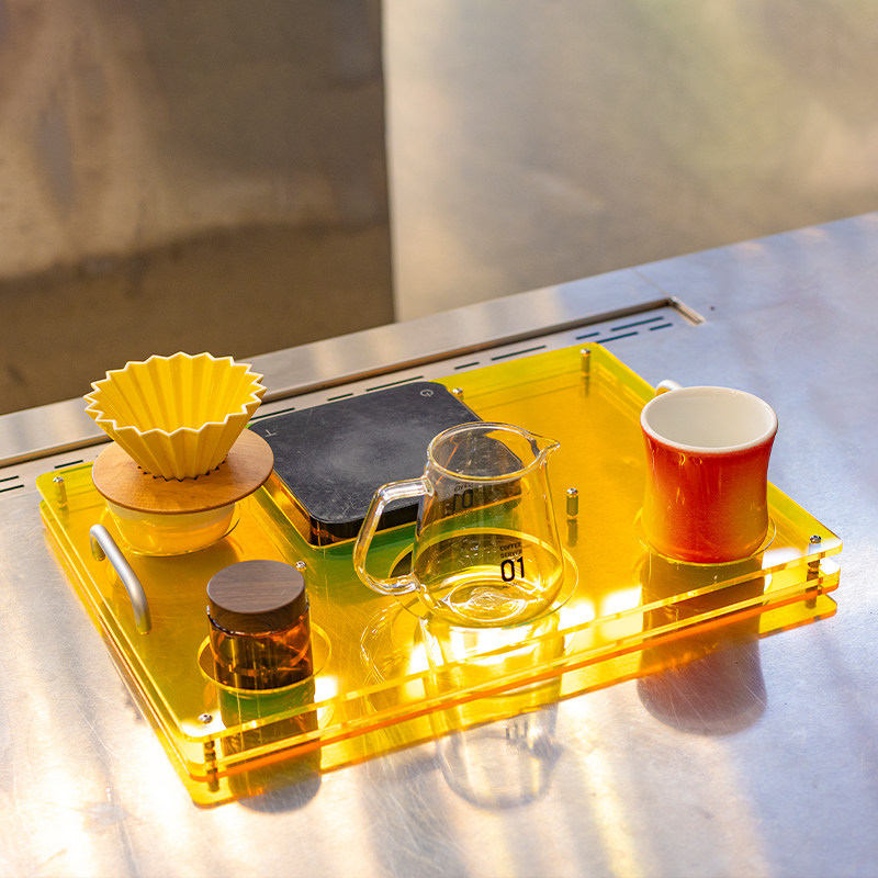 Coffee Equipment Tray - صينية قهوة من الأكريليك، تستخدم لتخزين