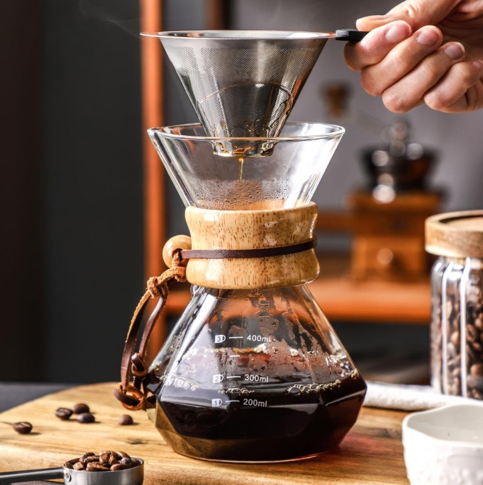 إبريق قهوة زجاجي مع فلتر من ال - مراجعة Coffee Equipment Pour Over وسعره