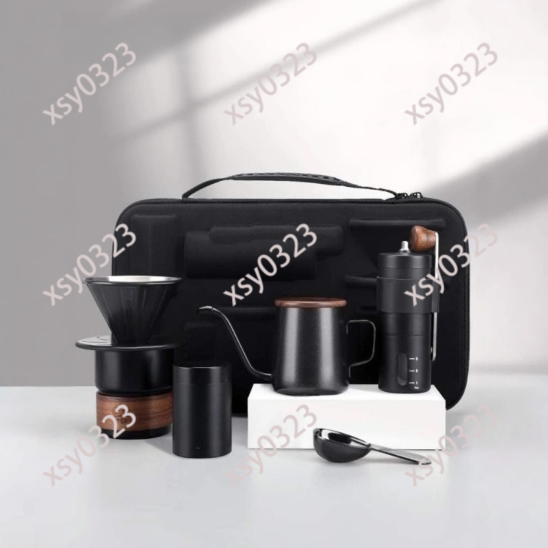 طقم قهوة محمول للصب اليدوي، مع - مراجعة Coffee Equipment Kit وسعره