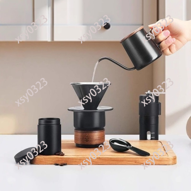 طقم قهوة محمول للصب اليدوي، مع - مراجعة Coffee Equipment Kit وسعره