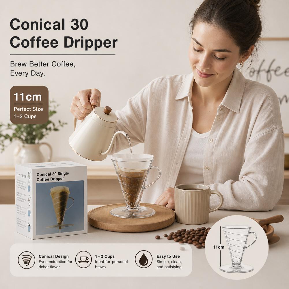 فلتر قهوة مخروطي 30 قطعة، أداة - مراجعة Coffee Equipment Distributor وسعره