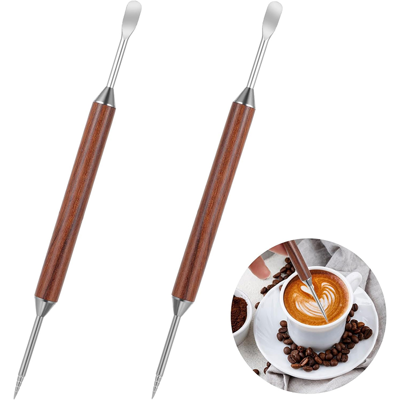 2 قطعة القهوة الفن القلم لاتيه - مراجعة Coffee Equipment Kit وسعره